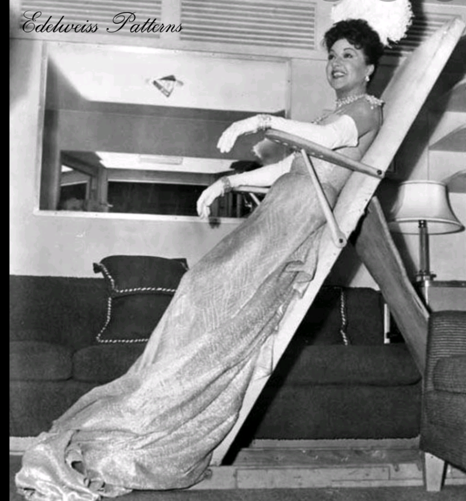 Here, Ethel Merman relaxes between takes on the set of "Call Me Madam".