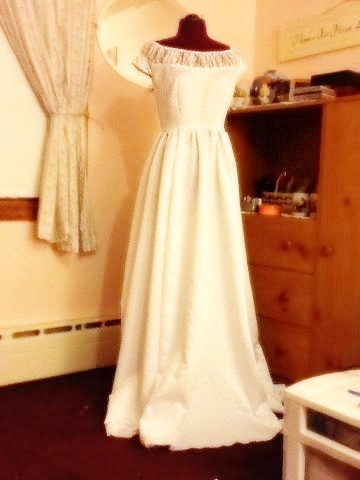 ~ Here was the gown shortly before it was hemmed. ~